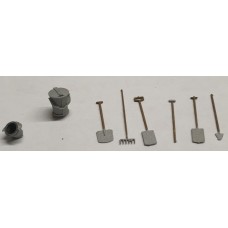 387282 Painted Garden Tools (OO/HO Scale 1/87th)