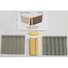 80034 Steel Pile Wharf Wall Corner (HO Scale 1/87th)