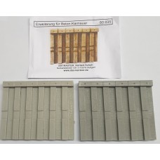 80035 2 off Steel Pile Wharf Wall (HO scale 1/87th)