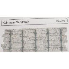 80316 Stone Wharf Wall x 2 ( HO Scale 1/87th)