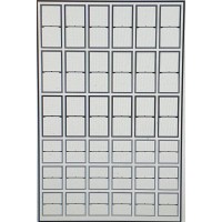 P54a 2 panel Sash Window Glazing bars Black (OO scale 1/76th)