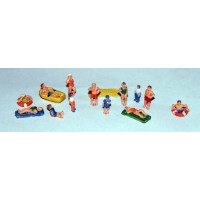 A110 Beach Set (figures and equipment) Unpainted Kit N Scale 1:148