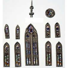 A117 Church Stained Glass Windows / Spire Unpainted Kit N Scale 1:148