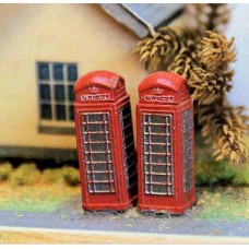 A11 3 Telephone boxes  Unpainted Kit N Scale 1:148