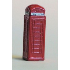 A11p Painted Telephone box x 1 N Scale 1:148