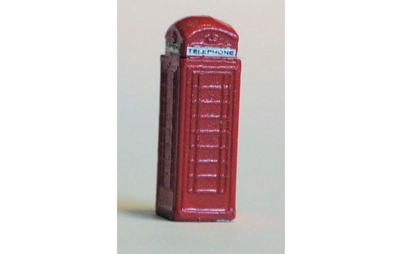 A11p Painted Telephone box x 1 N Scale 1:148