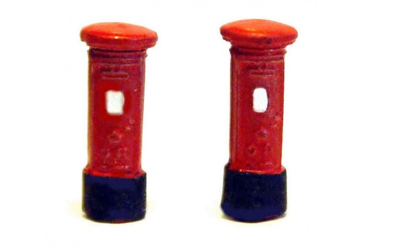 A12p Painted Pillar Boxes 2 off N Scale 1:148