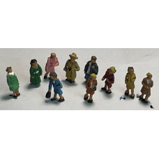 A137p Painted 10 x Ass Figures-Women (N scale 1/148th)