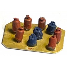A151 6 lrg 3 sm Calor Gas Bottles (N Scale 1/148th) Unpainted kit