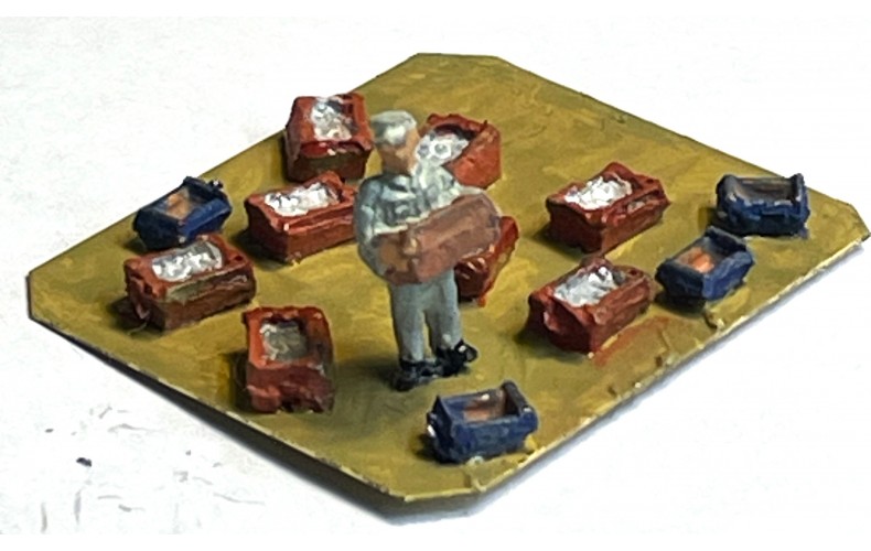 A152 Milkman holding crate & Ass Crates (N scale 1/148th) Unpainted kit A152 Milkman holding crate & Ass Crates (N scale 1/148th) Unpainted kit