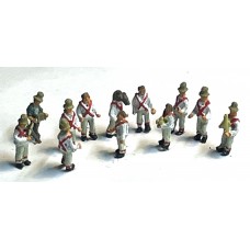A153 12 x Morris Dancers (N Scale 1/148th) Unpainted Kit