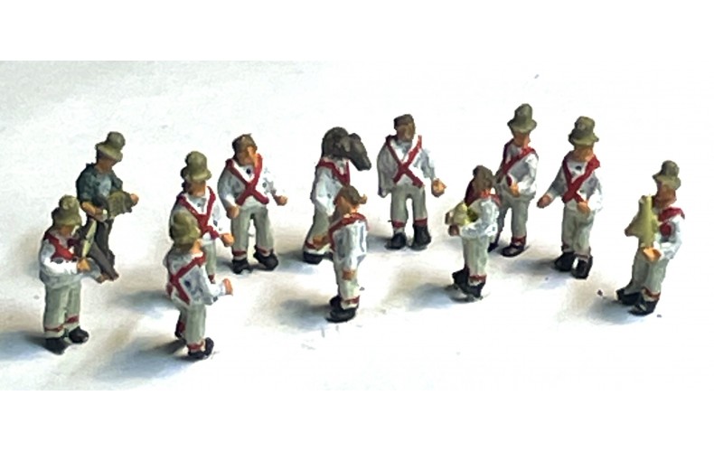 A153 12 x Morris Dancers (N Scale 1/148th) Unpainted Kit A153 12 x Morris Dancers (N Scale 1/148th) Unpainted Kit