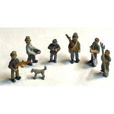 A154 Hunting / Farming Figs (N Scale 1/148th) Unpainted Kit