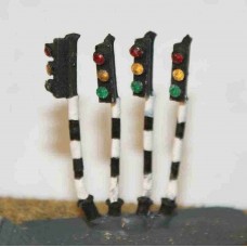 A15p Painted Single head Traffic Light x 4 N Scale 1:148