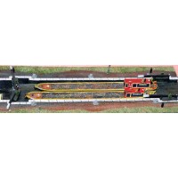 A18 Canal set - 2 boats, 4 lock gates Unpainted Kit N Scale 1:148