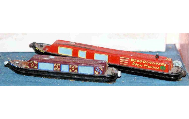 A20 1x35ft,1x52ft Holiday Canal boats Unpainted Kit N Scale 1:148