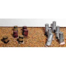 A35 6 barrels (wooden style)& 6 milk churns Unpainted Kit N Scale 1:148