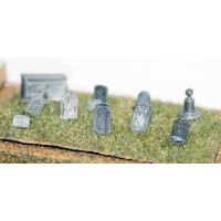 A36 Grave & Tombstones - assorted Unpainted Kit N Scale 1:148