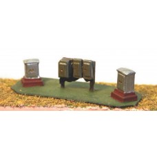 A38p Painted trackside relay boxes  N Scale 1:148