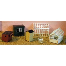 A49 Greenhouses & garden sheds Unpainted Kit N Scale 1:148