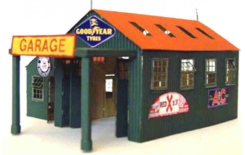A57 Country Garage (incl folding doors) Unpainted Kit N Scale 1:148