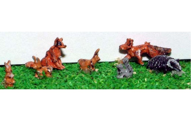 A64p Painted Wild Animals N Scale 1:148