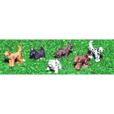 A66 6 Assorted Dogs Unpainted Kit N Scale 1:148