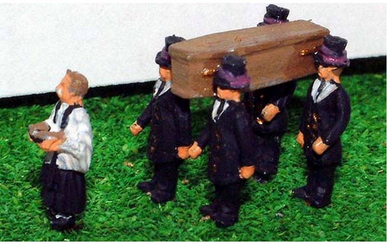 A74 Funeral Scene Unpainted Kit N Scale 1:148