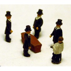 A74p Painted Funeral Scene  N Scale 1:148