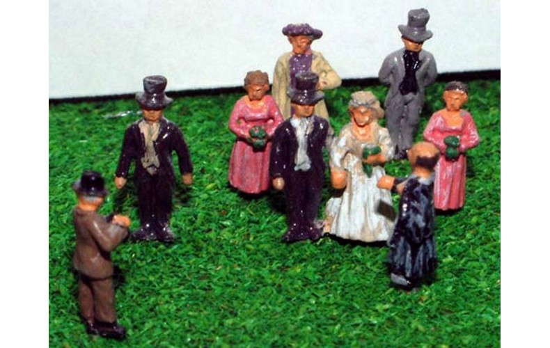 A75p Painted Wedding Scene N Scale 1:148