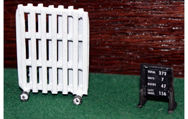 A76b Cricket Sight Screen and Scoreboard  Unpainted Kit N Scale 1:148