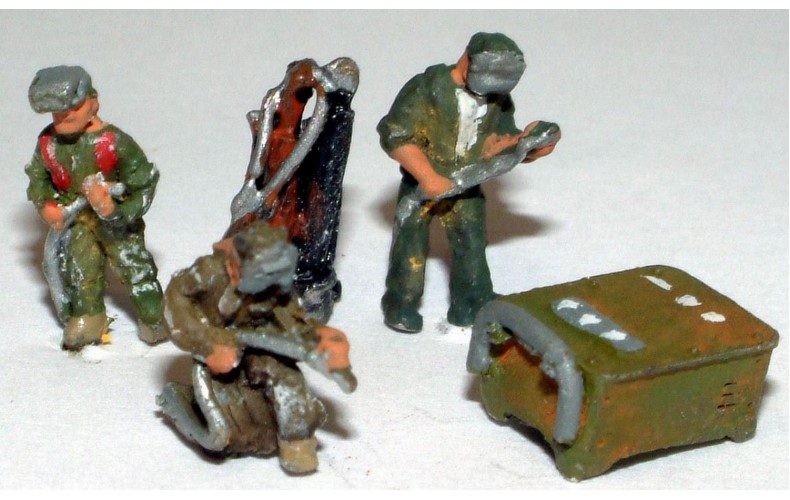 A91p Painted Welding Figures & Equipment N Scale 1:148