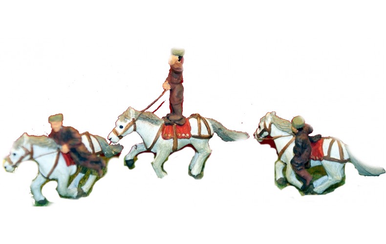 CIR4 Cossack Riders & horses Unpainted Kit OO Scale 1:76 