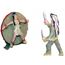 CIR7 Red Indian Knife Throwing act Unpainted Kit OO Scale 1:76 