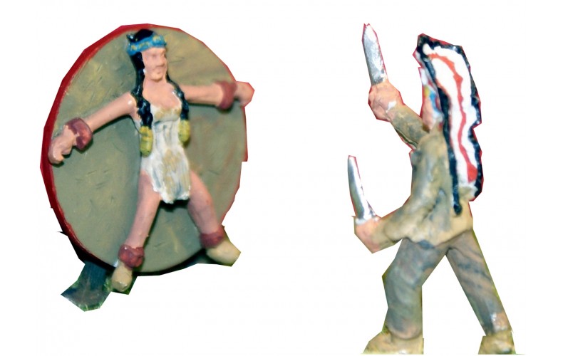 CIR7 Red Indian Knife Throwing act Unpainted Kit OO Scale 1:76 