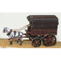 E14 Parcel van - 1 horse Unpainted Kit N Scale 1:148