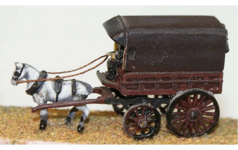 E14 Parcel van - 1 horse Unpainted Kit N Scale 1:148