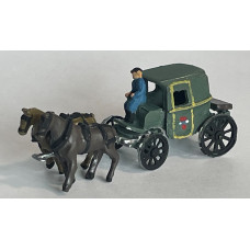 E64 2 Horse Brougham Carriage Unpainted Kit (N Scale 1/148th)