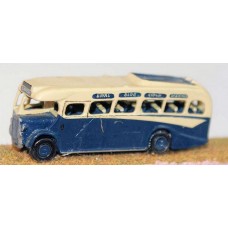 E9 Bristol 'Royal Blue' coach 1940's Unpainted Kit N Scale 1:148 