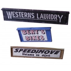 F101 3 assorted Name/sign boards F101 Unpainted Kit OO Scale 1:76