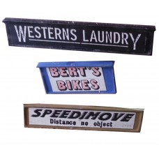 F101 3 assorted Name/sign boards F101 Unpainted Kit OO Scale 1:76