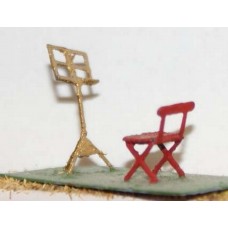F108 etched brass Seats & Music stands  Unpainted Kit OO Scale 1:76 