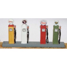 F115 4 x 1940/60's Petrol Pumps F115 Unpainted Kit OO Scale 1:76