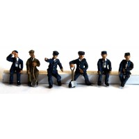 F119a NEW 6 Seated Loco Crew 1950's Unpainted Kit OO Scale 1:76 