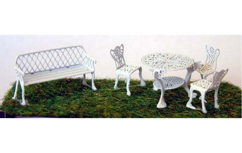 F133 wrought iron Garden Furniture F133 Unpainted Kit OO Scale 1:76