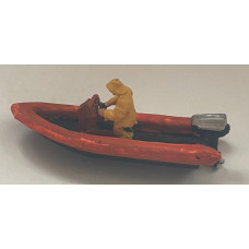 F136c 12ft Inflatable Rib Craft & Driver Unpainted kit (OO Scale 1/76th)