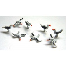 Unpainted Langley L28 10 Assorted Seagulls O scale