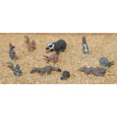 F146 10 Wild animals Unpainted Kit OO Scale 1:76