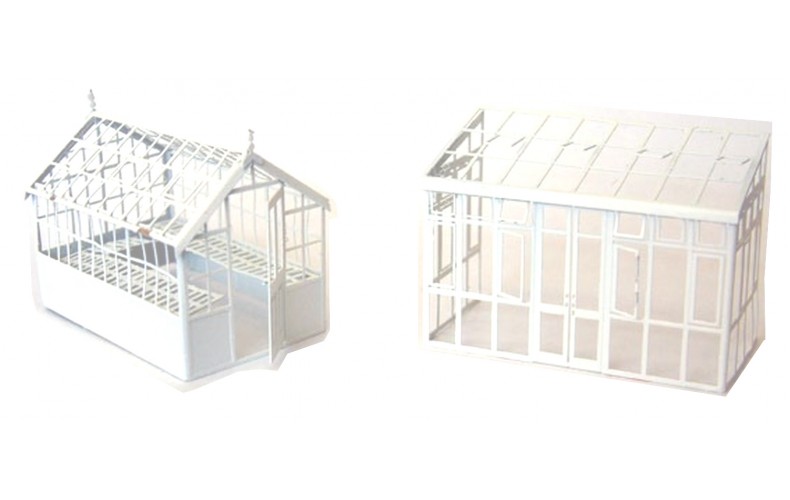 F155 assorted Garden Greenhouses F155 Unpainted Kit OO Scale 1:76