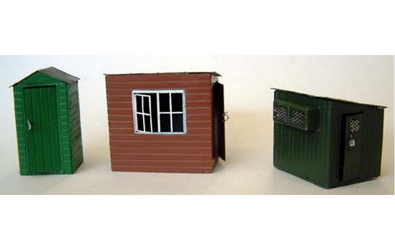 F156 assorted Garden Sheds F156 Unpainted Kit OO Scale 1:76